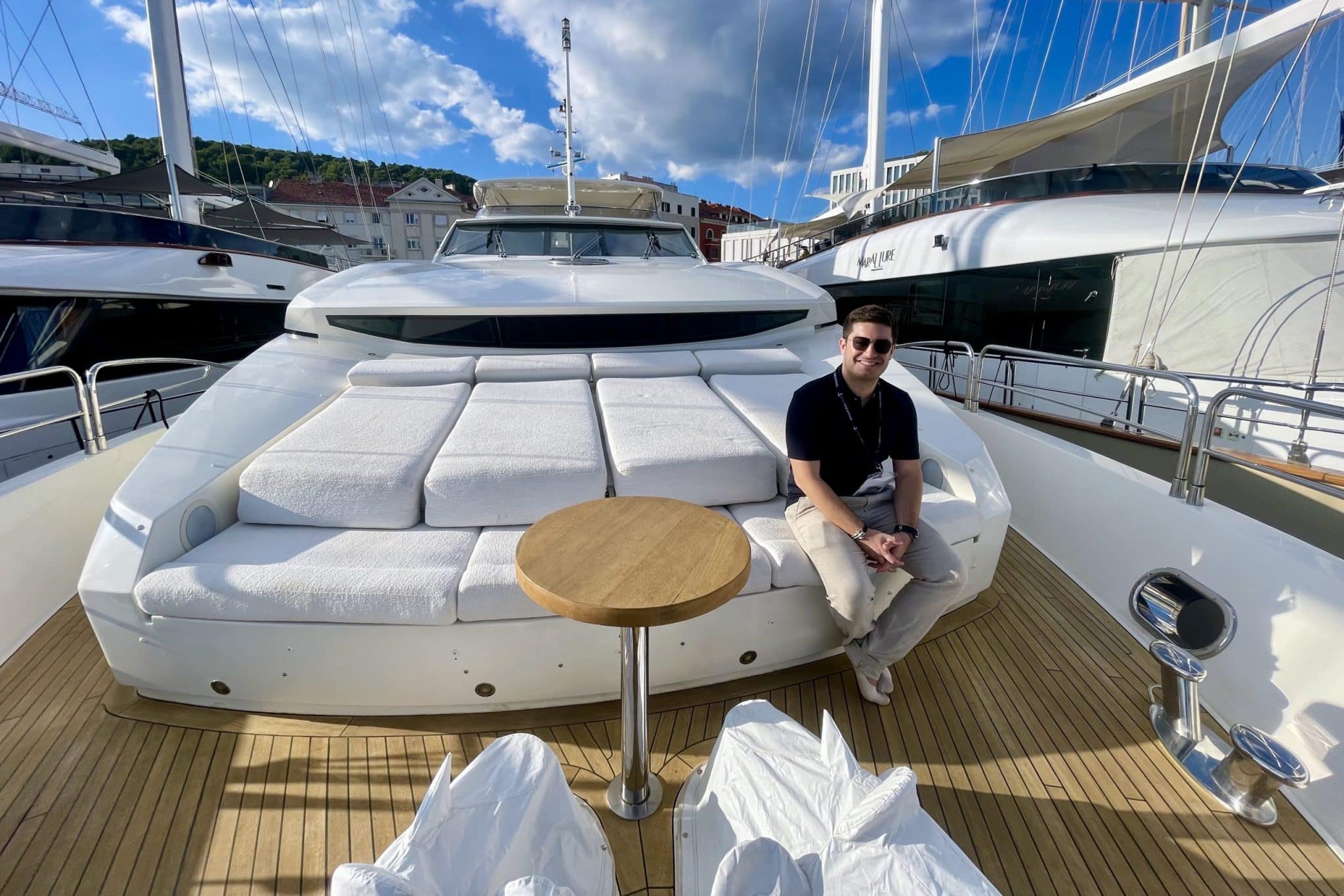 Yacht Charter Broker Leonidas Marousos onboard motor yacht in Croatia