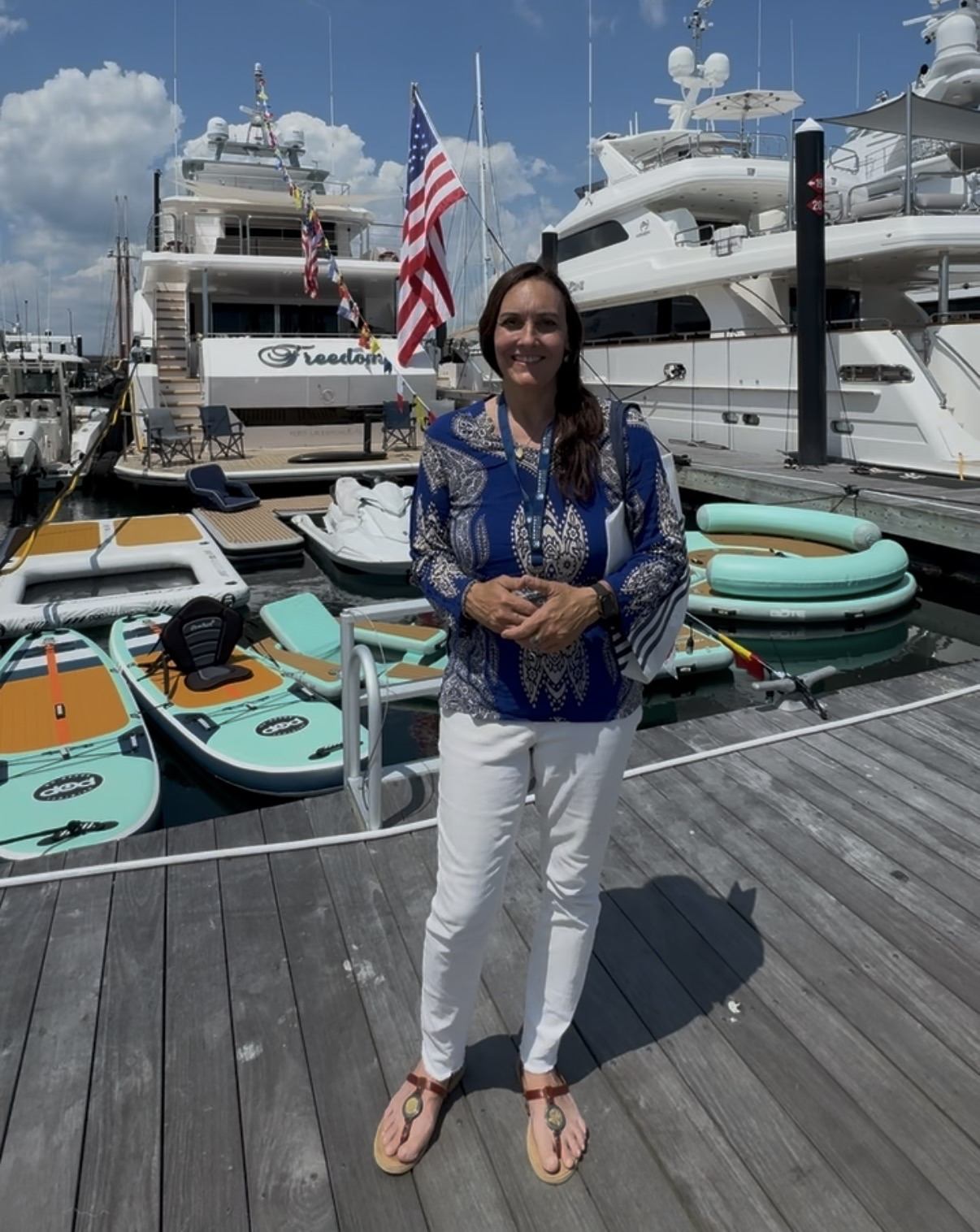 Yacht Charter Broker Melissa Rondeau at the BVI Yacht Show