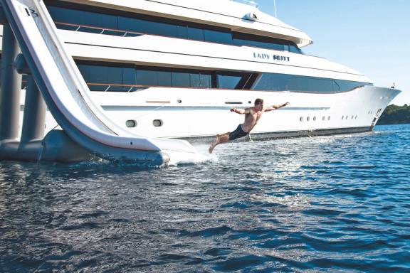 Superyacht LADY BRITT water slide
