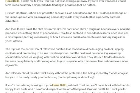 Review img # 17 of the yacht Hazel Della