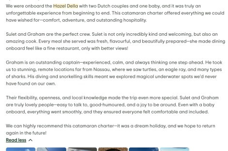 Review img # 20 of the yacht Hazel Della