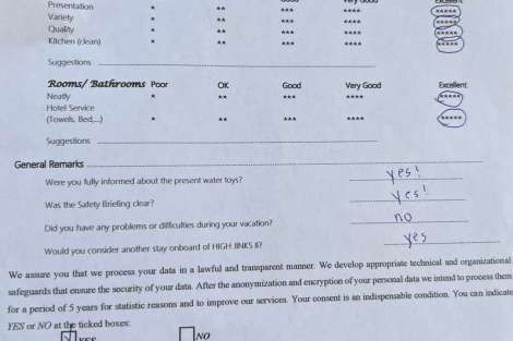 Review img # 61 of the yacht HIGH FIVE