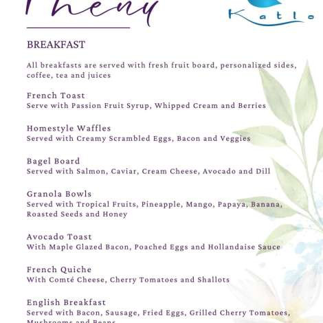 Food onboard KATLO # 1