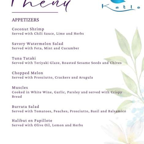 Food onboard KATLO # 3