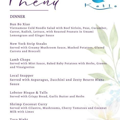 Food onboard KATLO # 4