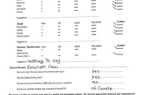 Review img # 143 of the yacht NAMASTE (SAMANA)