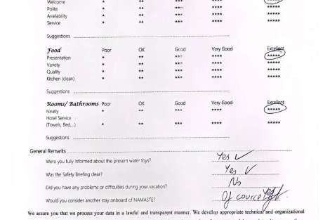 Review img # 71 of the yacht NAMASTE (SAMANA)