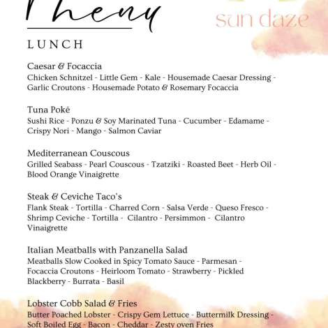 Food onboard SUN DAZE # 2