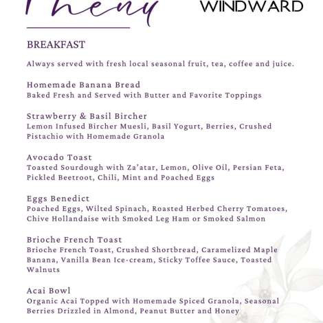 Food onboard WINDWARD # 1